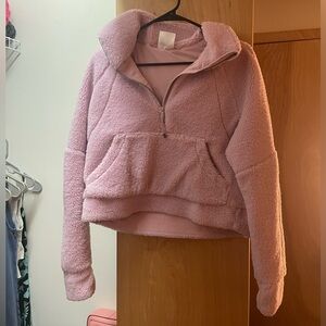Lululemon Sherpa Scuba Half Zip Pink Peony